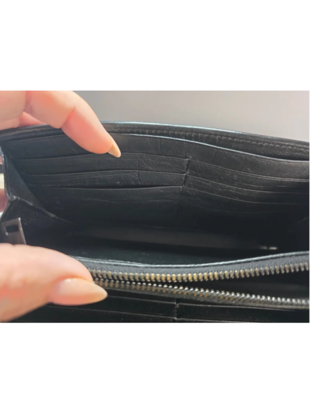 Saint Laurent YSL Black Leather Wallet